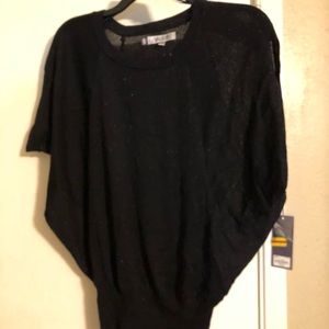 Jennifer Lopez black sweater with gold flecks